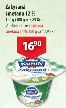 CBA Kunin zakysaná smetana 12 % nabídka