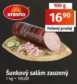 COOP TIP Krášno šunkový salám zauzený nabídka