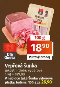 COOP TIP Dle Gusta Vepřová Šunka nabídka