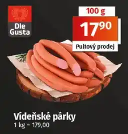 COOP TIP Dle Gusta Vídeňské párky nabídka