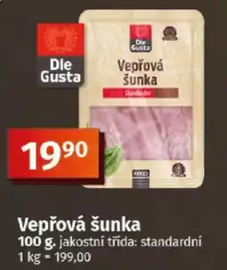 COOP TIP Die Gusta vepřová šunka nabídka