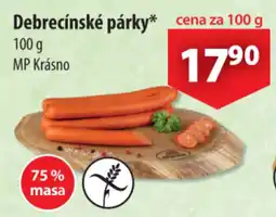CBA MP Krásno debrecínské párky nabídka