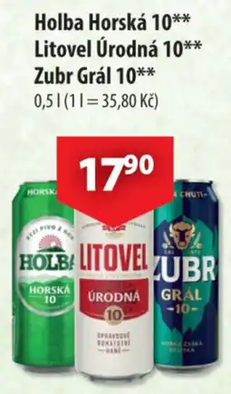 CBA Holba Horská 10 Litovel Úrodná 10 Zubr Grál 10 nabídka