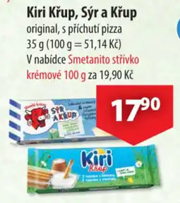CBA Kiri Křup, Sýr a Křup original, s příchutí pizza nabídka