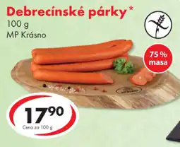 CBA MP Krásno debrecínské párky nabídka