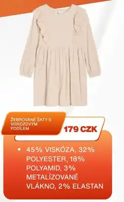 Sinsay Žebrované šaty s viskózovým podílem nabídka