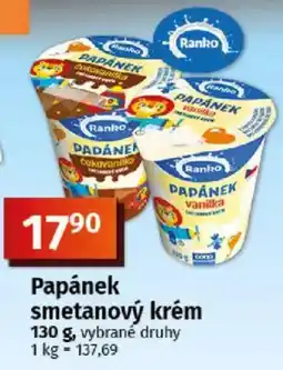 COOP TIP Ranko papánek smetanový krém nabídka