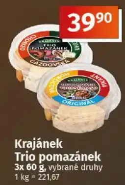COOP TIP Krajánek Trio pomazánek nabídka