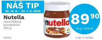 Nutella liskooříšková pomazánka