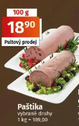 COOP TIP Paštika nabídka
