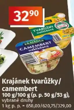 COOP TIP Krajánek tvarůžky/camembert nabídka