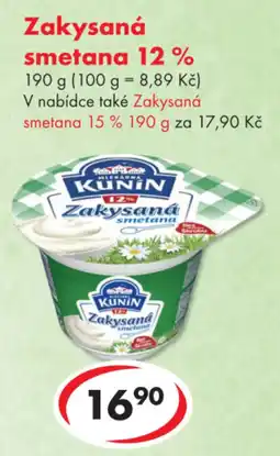 CBA Kunin zakysaná smetana 12 % nabídka