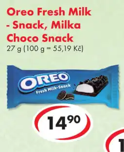 CBA Oreo fresh milk snack nabídka