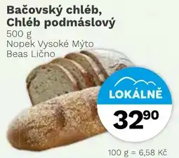 Konzum Beas Bačovský chléb, chléb podmáslový nabídka