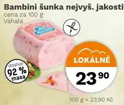 Konzum Váhala bambini šunka nabídka