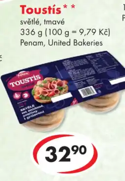 CBA Penam Toustís světlé, tmavé nabídka