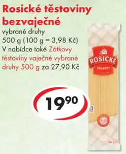 CBA Rosické těstoviny bezvaječné nabídka