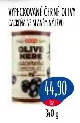 Konzum Good olive here vypečované černé olivy nabídka