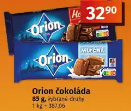 COOP TIP Orion čokoláda nabídka