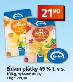 COOP TIP Ranko Eidam plátky 45 % t. v s. nabídka
