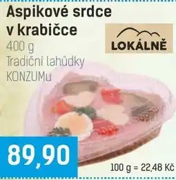 Konzum Lokálně aspikové srdce v krabičce nabídka