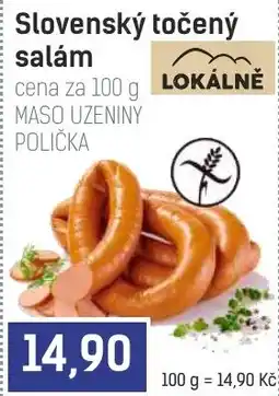 Konzum Slovenský točený salám nabídka