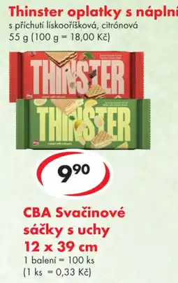 CBA Thinster oplatky s náplní nabídka