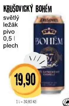 Konzum Krušovický bohém světlý ležák nabídka