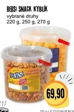 Konzum bersi snack kyblík nabídka