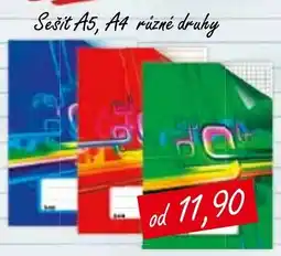 Konzum Sešit A5, A4 různé druhy nabídka
