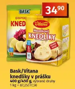 COOP TIP Bask/Vitana knedlíky v prášku nabídka