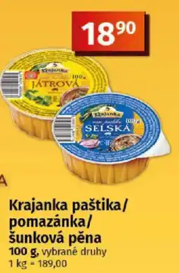 COOP TIP Krajanka paštika/pomazánka/šunková pěna nabídka