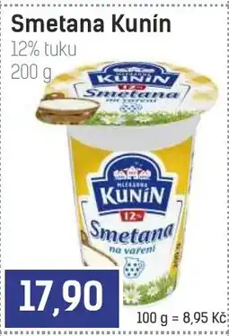Konzum Kunin smetana 12% nabídka