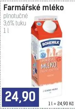 Konzum Bohémilk farmářské mléko nabídka