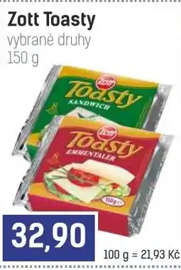 Konzum Zott Toasty vybrané druhy nabídka