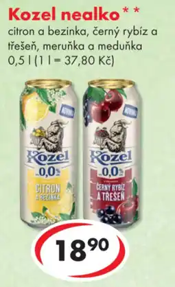 CBA Kozel citron a bezinka, černý rybíz a třešeň, meruňka a meduňka nabídka