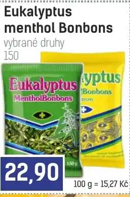 Konzum Eukalyptus menthol bonbons nabídka