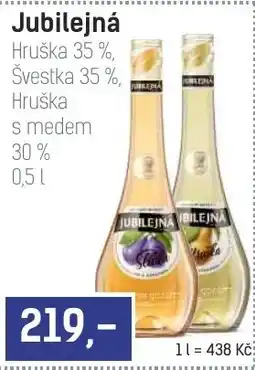 Konzum Jubilejná Hruška 35 %, Švestka 35 %, Hruška s medem 30 % nabídka