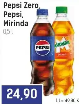 Konzum Pepsi Zero, Pepsi, Mirinda nabídka