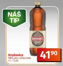 COOP TIP Krušovice pivo světlý ležák nabídka