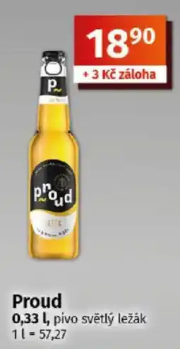 COOP TIP Proud pivo světlý ležák nabídka