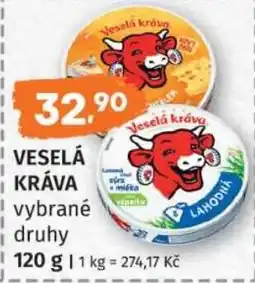 Konzum Veselá kráva vybrané druhy nabídka