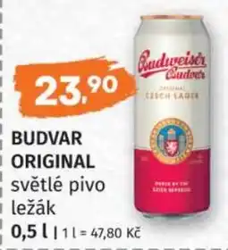 Konzum Budvar original světlé pivo ležák nabídka