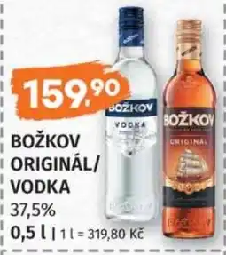 Konzum Božkov originál/vodka nabídka