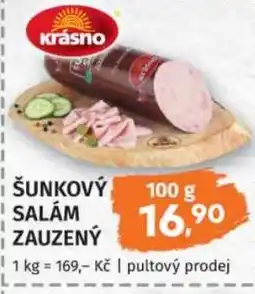 Konzum Krášno šunkový salám zauzený nabídka