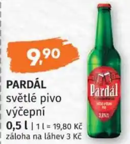 Konzum Pardál světlé pivo výčepní nabídka