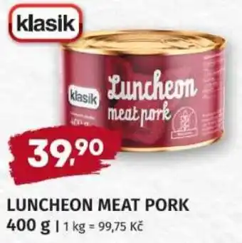 Konzum Klasik luncheon meat pork nabídka