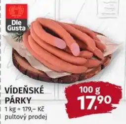 Konzum Dle Gusta vídeňské párky nabídka