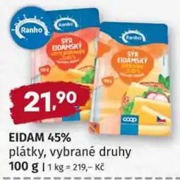 Konzum Ranko sýr eidamský plátky nabídka