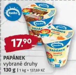 Konzum Ranho papánek vybrané druhy nabídka
